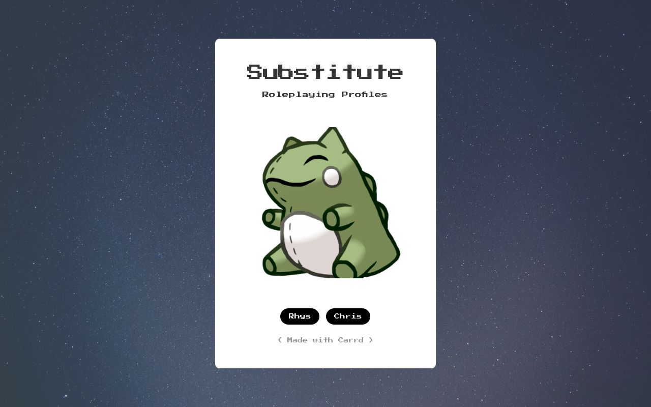 Carrd profile picture for @substitute